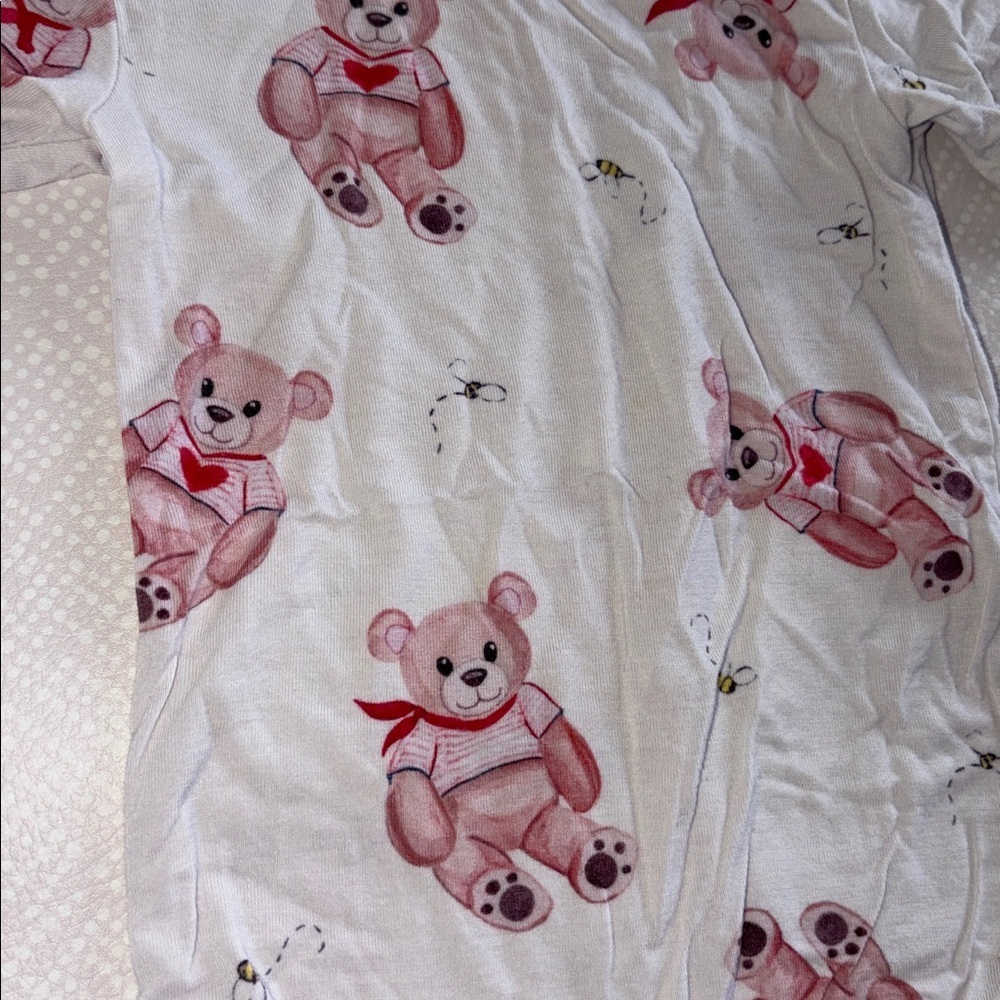 Posh Peanut Teddy Bear Print Kids One Piece 6-12M - Picture 2 of 4